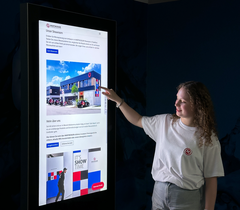 Digitale Infostele mit Touchfunktion